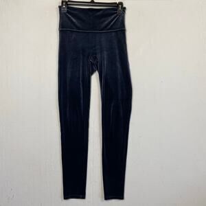 Spanx Blue Velvet High Waisted Leggings Style 2070 Womens Size Medium Plush